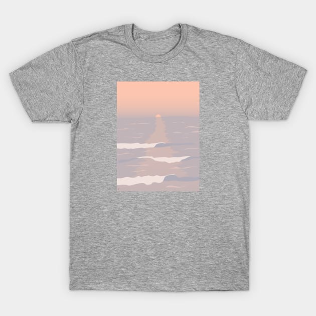 Sunset Waves Over Peru T-Shirt by lymancreativeco